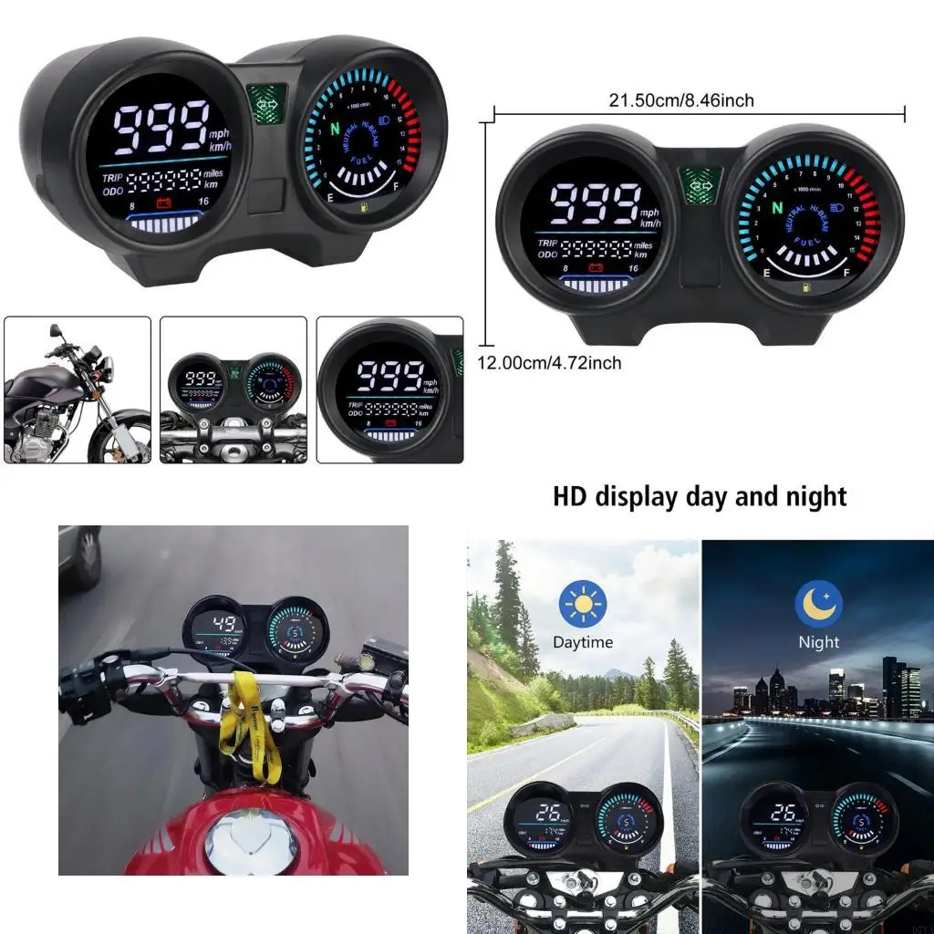Limpa velocímetro do painel exibição Limpa para fã CG150 150 motocicleta d7ya