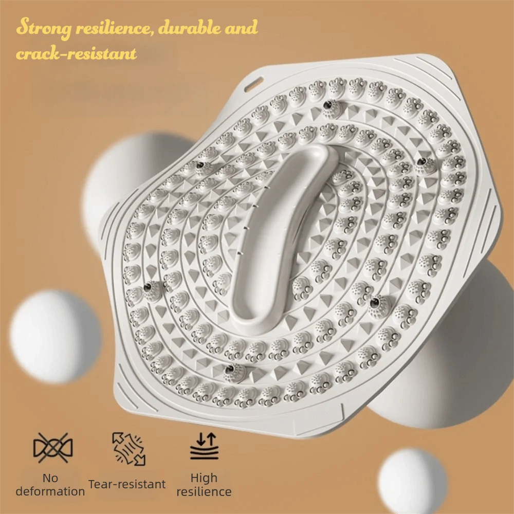 Flexible Material Foot Massage Pad Sturdy Elastic Lightweight Foldable Acupoint Massager Anti-Slip Base Textured Bumps