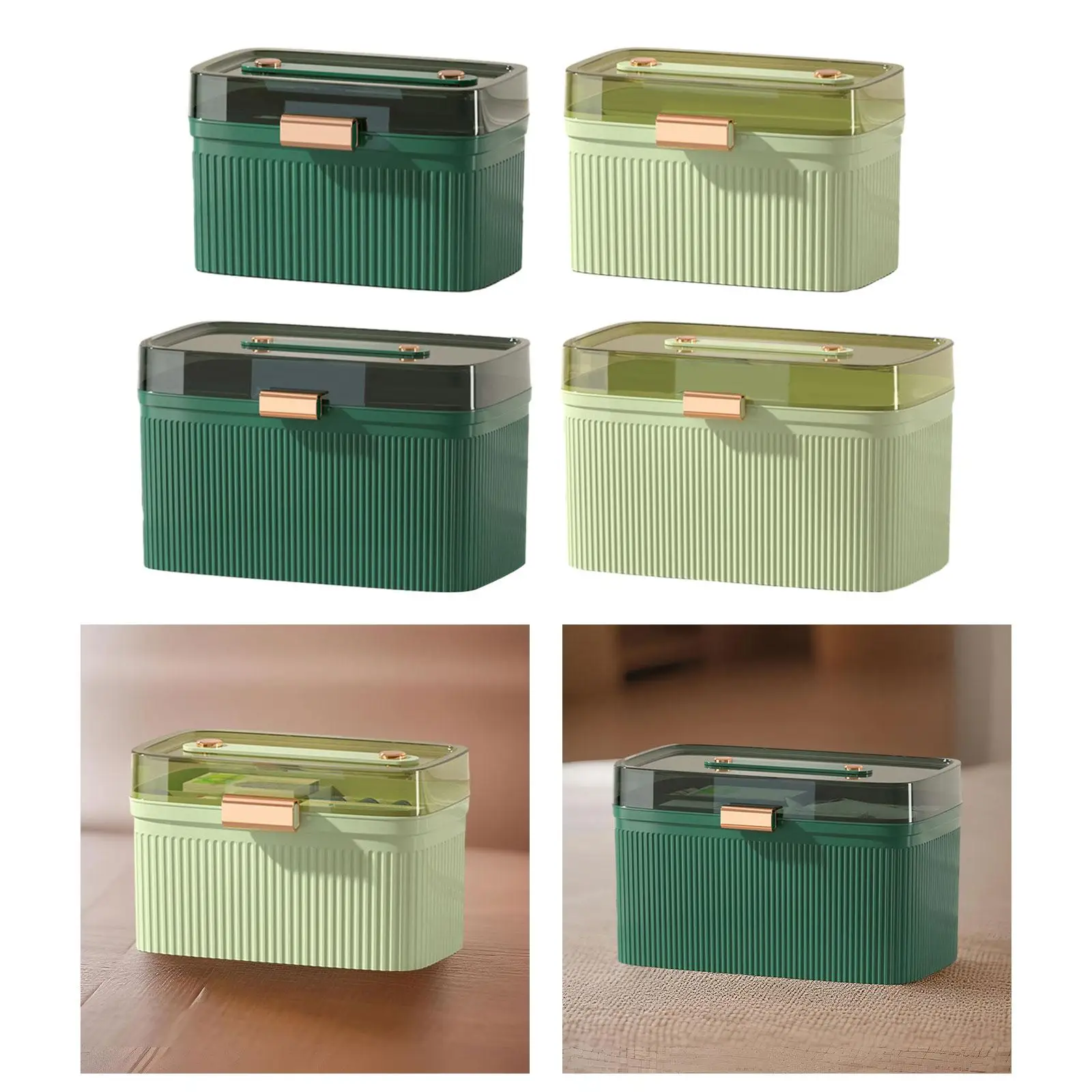 First Aid Empty Box Multipurpose Large Capacity Bin Removable Tray Storage Case for Office Family Camping Sports Cosmetic