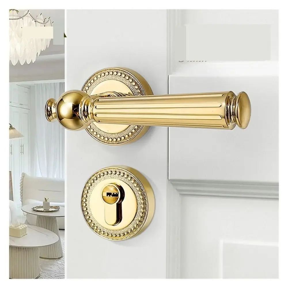 vintage-simple-design-magnetic-suction-door-lock-split-body-retro-style-split-door-lock-durable-silent-wooden-door-handle-indoor