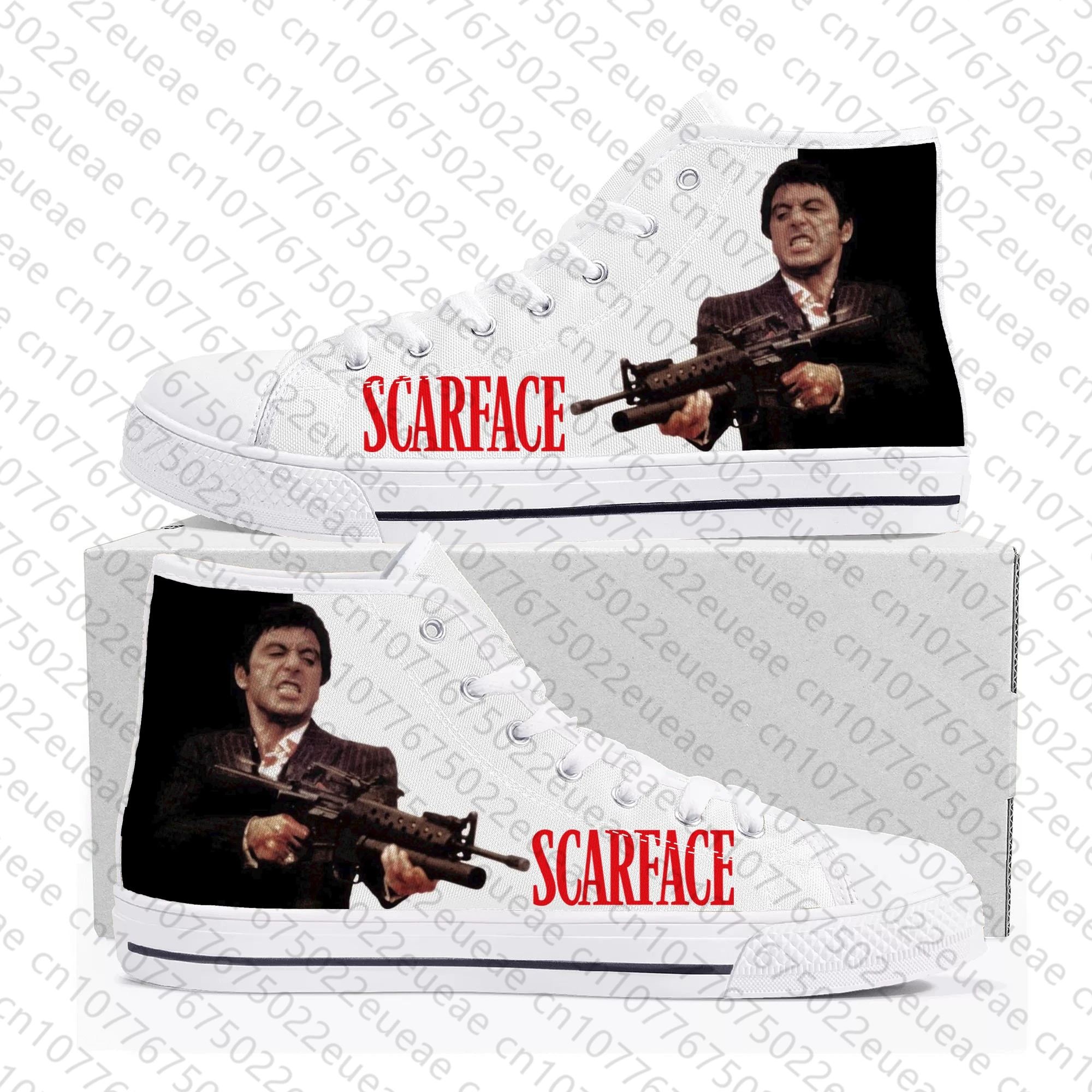 Scarface High Top Sneakers Mens Womens Teenager High Quality Al Pacino Canvas Sneaker couple Casual Shoe Customize Shoes