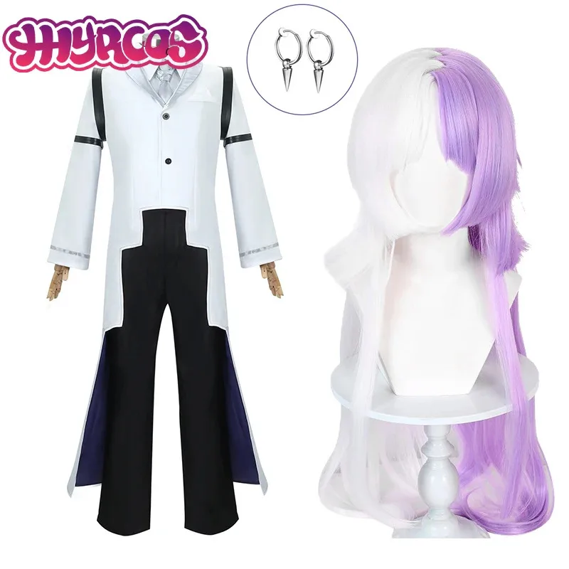 

DY2025Anime Sigma Cosplay Anime costume Wig BSD 4th Costume Sigma Trench Uniform Suit Halloween Christmas Party Outfit for Men W