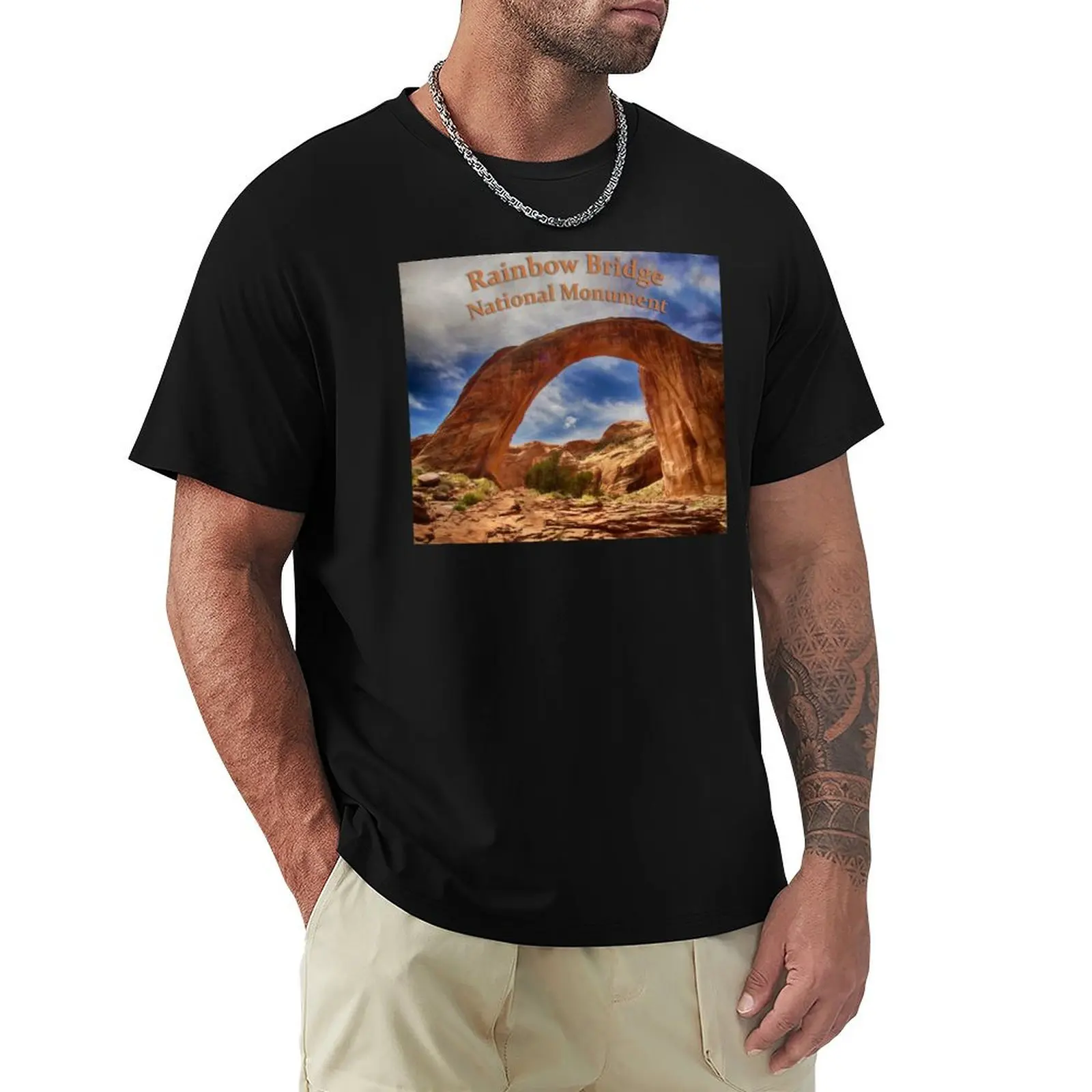 Rainbow Bridge National Monument T-Shirt Plus Size Workout Short Sleeve Top