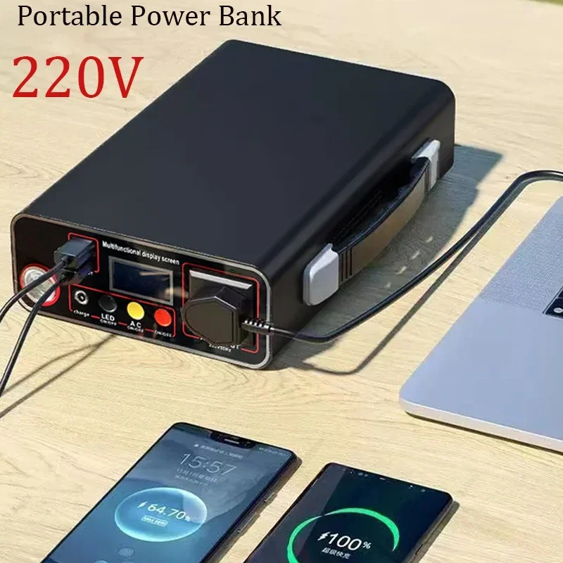 New Outdoor Camping Portable 220V 300W Power Bank 90Ah LED Display Home Emergency Camping Power System Charging Generator Backup