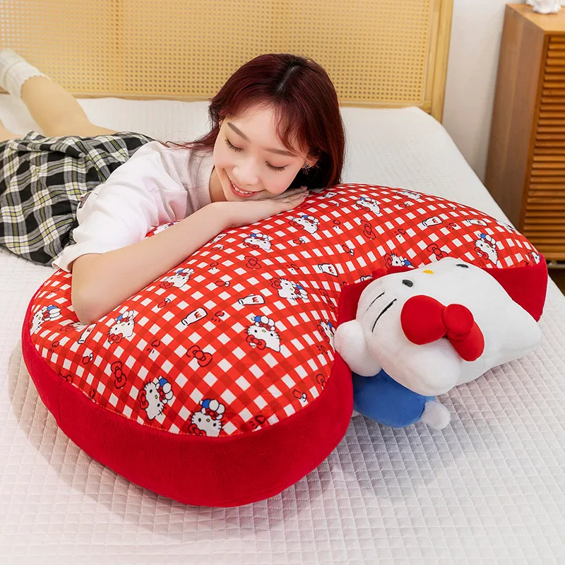 60 سنتيمتر سانريو Kawaii مرحبا كيتي ألعاب من نسيج مخملي محشوة دمية المعانقة وسادة هدية الاطفال عيد الميلاد عيد الميلاد مكتب وسادة مصنع بالجملة