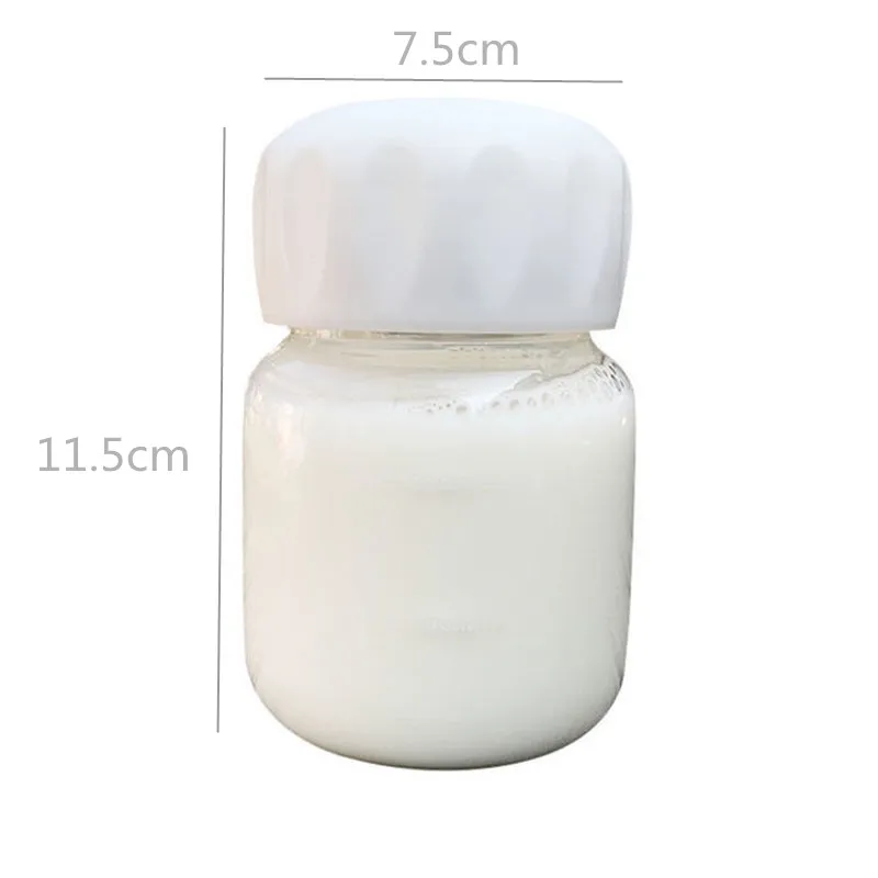 250Ml Mini Glass Water Bottle Heat Resistance Transparent Drinking Bottles Cute Juice Coffee Milk Tumblers for Kids Student