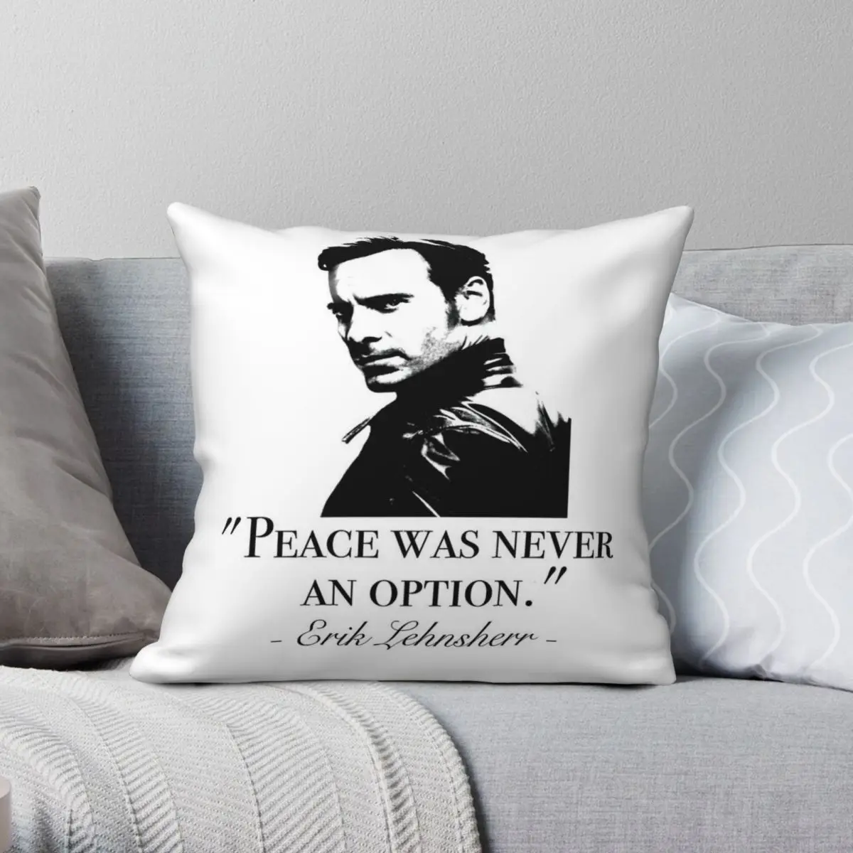 Erik Lehnsherr Peace Was Never An Option Pillowcase Polyester Linen Velvet Printed Zip Throw Pillow Case Car Cushion Cover 45x45