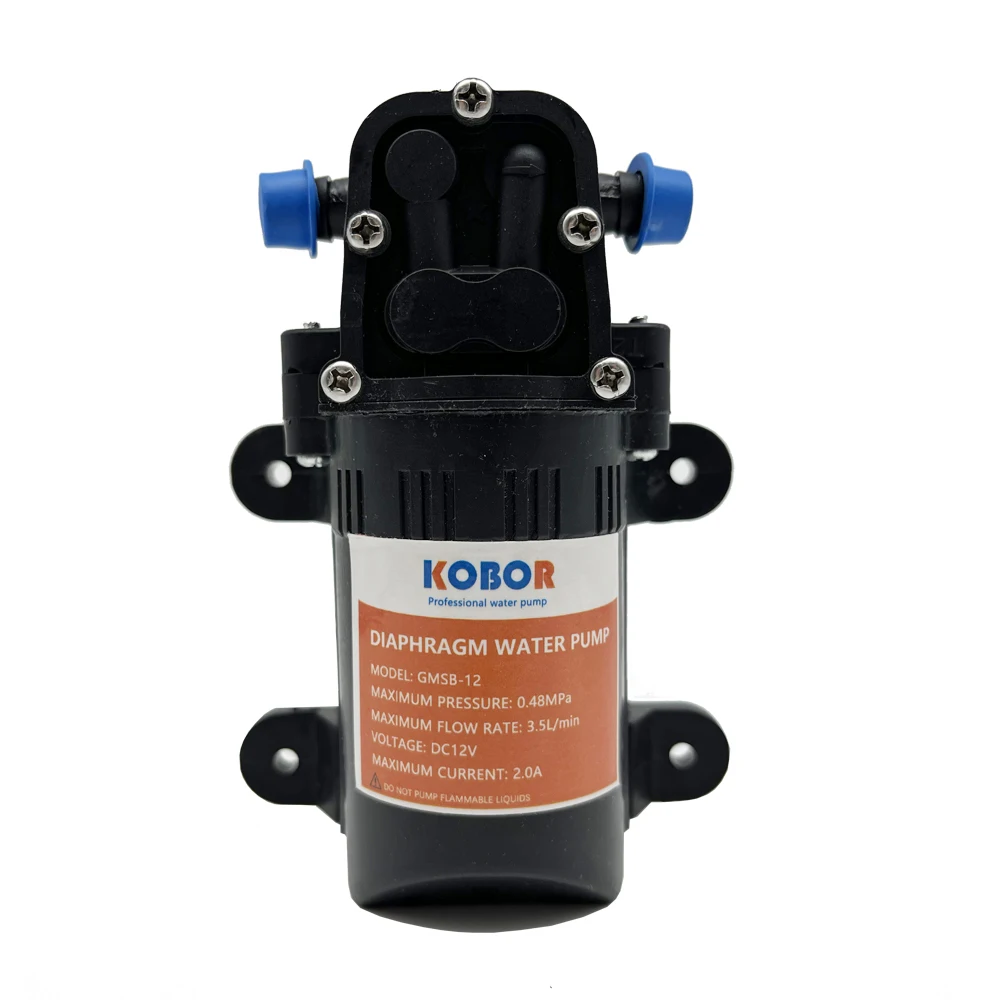 Agricultural Electric Water Pump Durable Dc 12v 70psi 3.5l/min Black Micro High Pressure Diaphragm Water Sprayer Car Wash 12 V