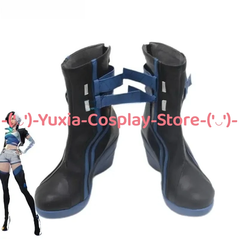 유샤이아코스프레! 루나 스노우 코스프레 신발 애니메이션 게임 캐릭터 소품 PU 가죽 부츠 할로윈 카니발 파티 의상