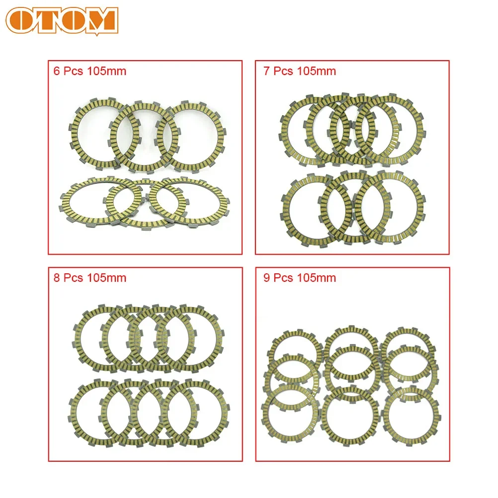 

OTOM Мотокросс 6/7/8/9 шт. 105 мм фрикционные пластины сцепления волокнистый материал из композитной бумаги для мотоцикла YZ YZFX WRF WRR TTR XT