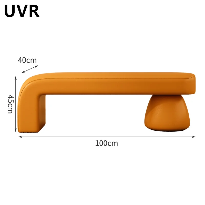 UVR-taburete de madera con cambio de zapatos para el hogar, guardarropa Simple, luz nórdica, Banco de tienda de ropa de lujo, dormitorio, extremo de cama