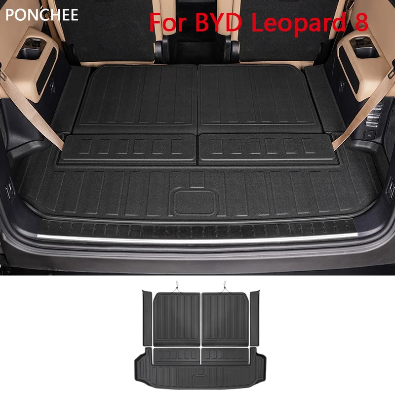 

TPE Trunk Mat for BYD Leopard 8 2024 2025 Fully Enclosed Trunk Mat Automotive Interior Modification Supplies Dirt-resistant