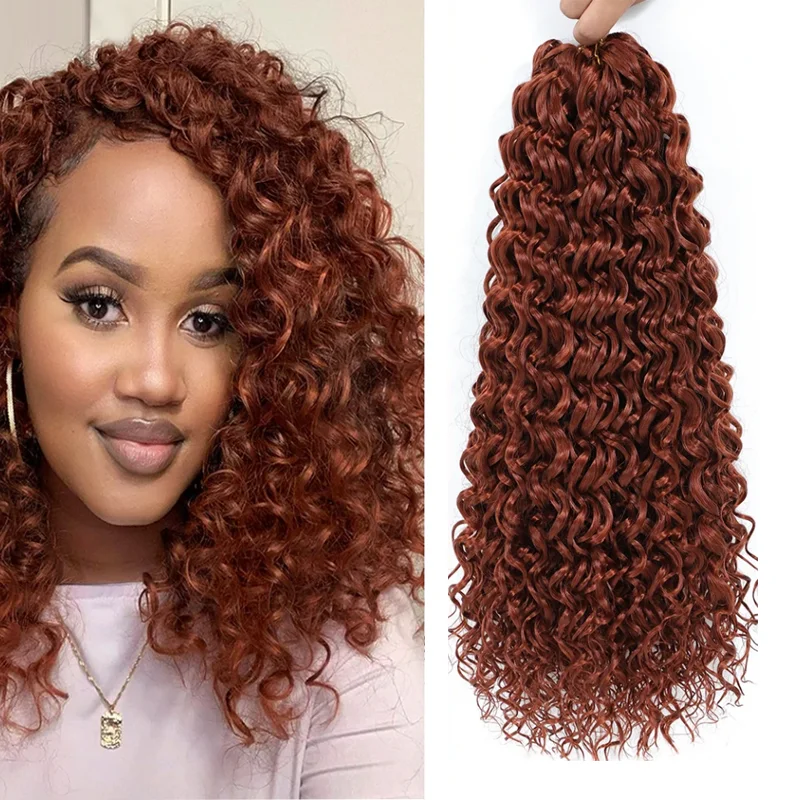 10 14 18 22 Inch GoGo Curl Crochet Hair Deep Wave Ocean Wave Crochet Braids Hair Natural Synthetic Curly Hair Extensions
