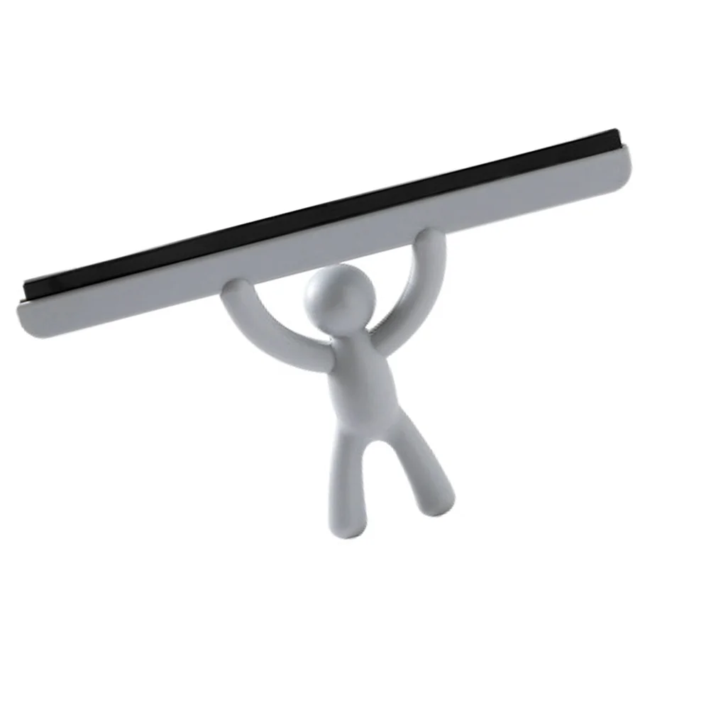 

Plastic Window Squeegee Grey Tiny Human Shape Handle Durable Glass Cleaner Glass Wiper Tile Scraper Car Window Shaving Tool