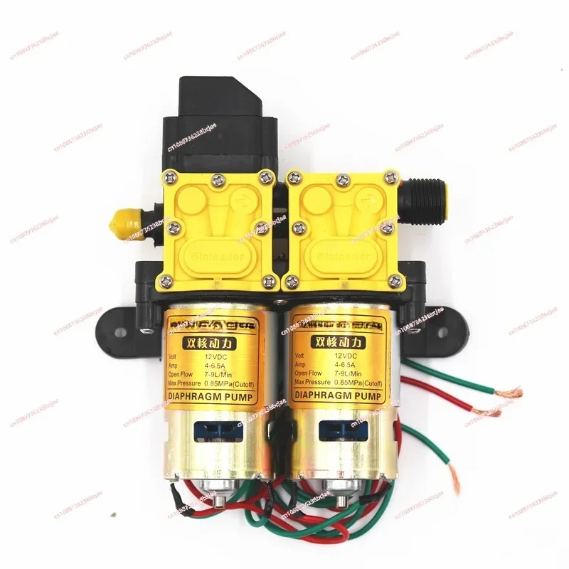 12V 7A 130PSI 10L/min AUTO High Pressure Electric Water Pump Sprayer Pumps Dual-Core Power Electric Car Wash Water Pump