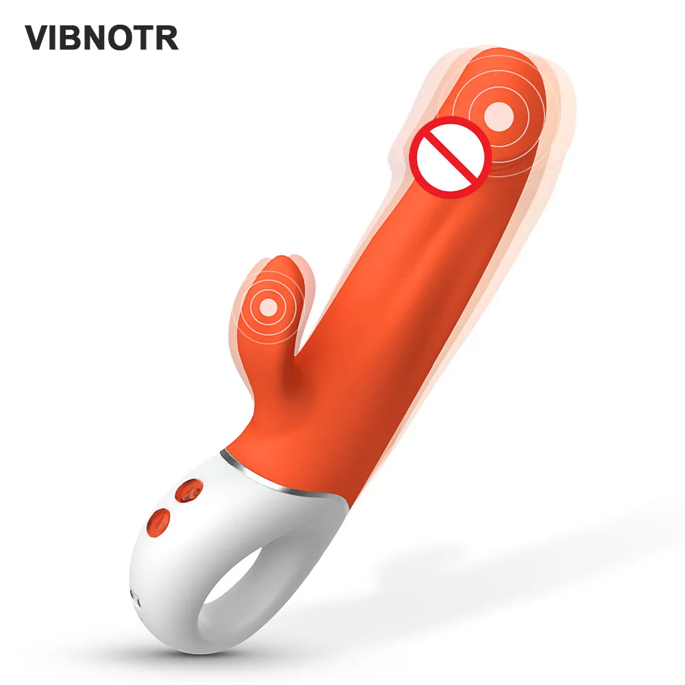 Rabbit Dildo Vibrator for Women Powerful G-spot Clit Clitoris Stimulator Female Masturbator Vibrating Sex Toys for adults