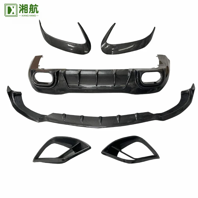 

Подходит для Mercedes-Benz AMG GT63 Brabus, небольшой комплект кузова из углеродного волокна, задняя губа, передний впускной воздушный нож