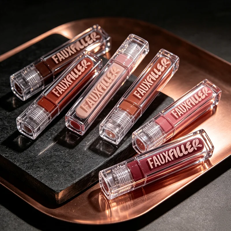 Best Seller Faux Filler Shiny Non-Sticky Lip Gloss Hydrating Crystal Clear Lip Oil Plumping Moisturizing Tinted Lipstick Makeup