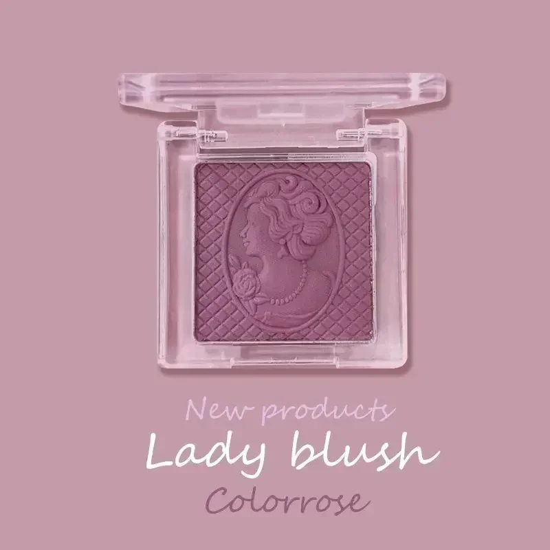 2023 New Colorrose Smoky Cameo Embossed Blush Nude Makeup Student Party Blush Make up Palette Eyeshadow glitter eyeshadow