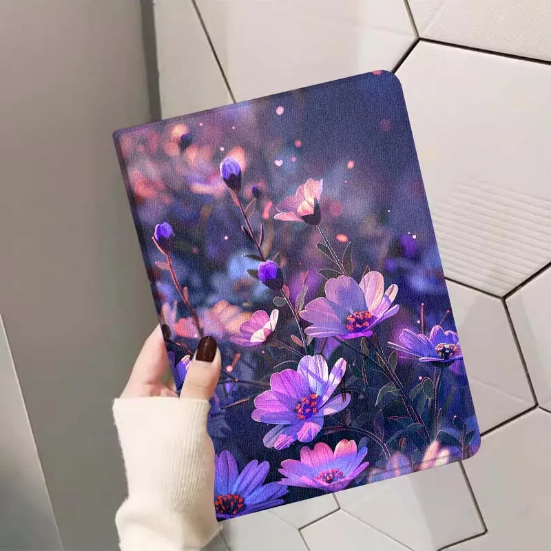 

Purple Flower For Samsung Galaxy Tab A7 A A8 A9 A11 S6 S11 10.1 10.4 10.5 Inch Lite PLus Tablet Case