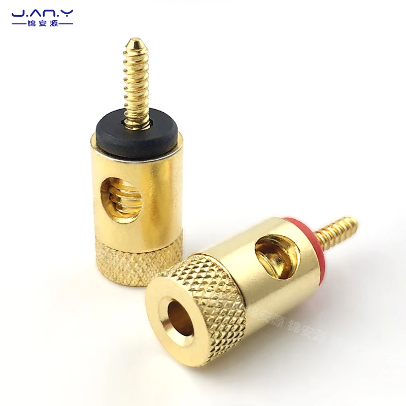 Copper plated 4mm threaded terminal block, banana plug socket, hifi audio amplifier, speaker, soldering free terminal block