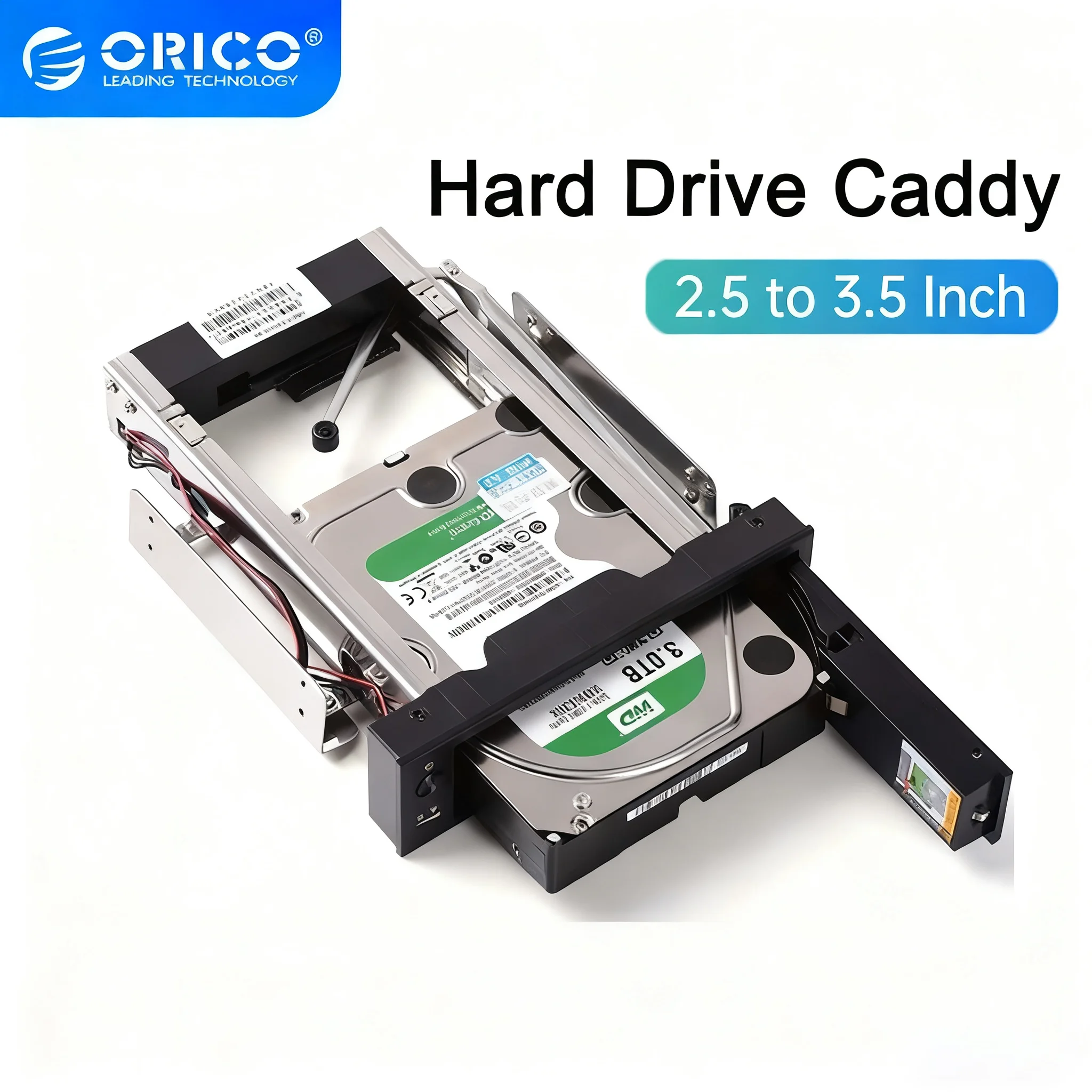 ORICO 2.5 SATA MSATA NGFF Adapter do dysków twardych, standardowy adapter 2.5 na 3.5”, adapter SATA 3.0…