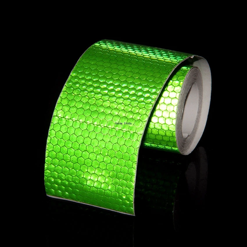 5cm*10m Reflective Stickers White Red Orange Blue Green Safety Warning Conspicuity Tape Waterproof Adhesive Strip For Car Helmet