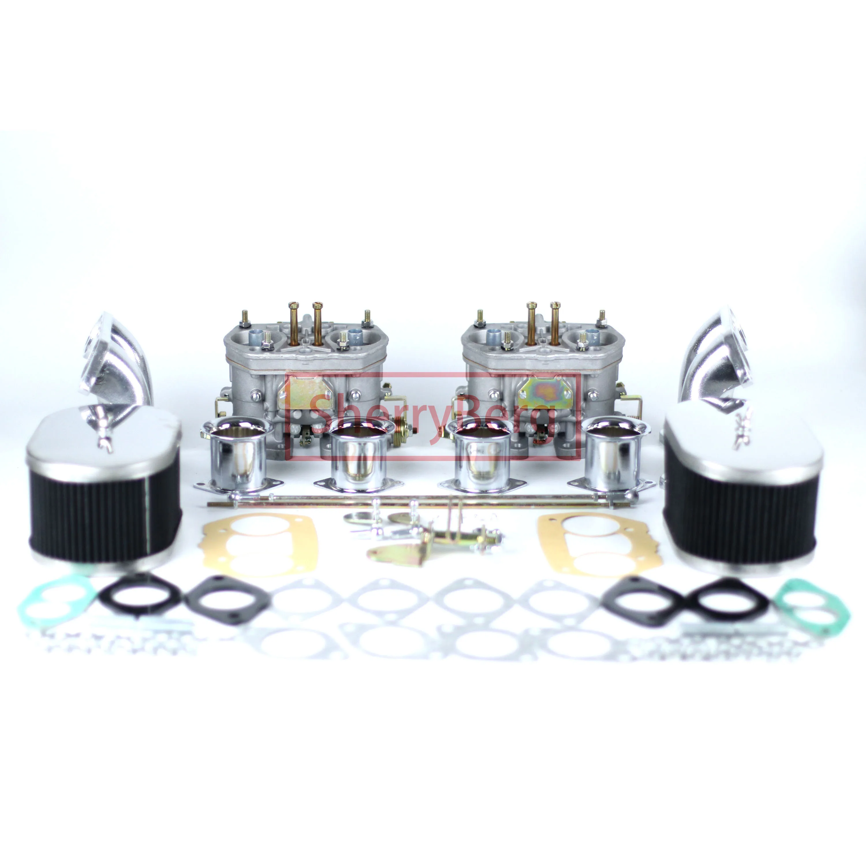 

SherryBerg Karb Kit 44MM 44IDF Karburetors Mainfold Linkage Air Filters (85mm Height) IDF For Porsche 914 Weber Dellorto T1 TYPE