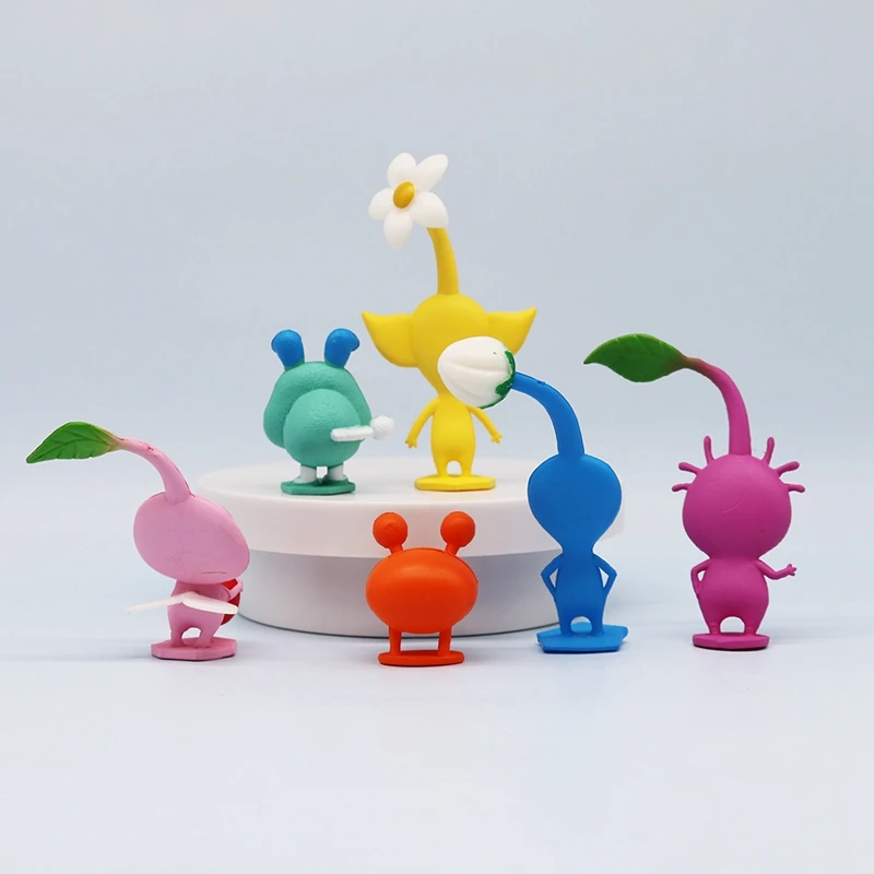 6/12Pcs/Set Game Anime PIKMIN Figure Captain Olimar PIKMIN Action Figure PVC Collection Model Doll Toys for Kids Birthday Gifts