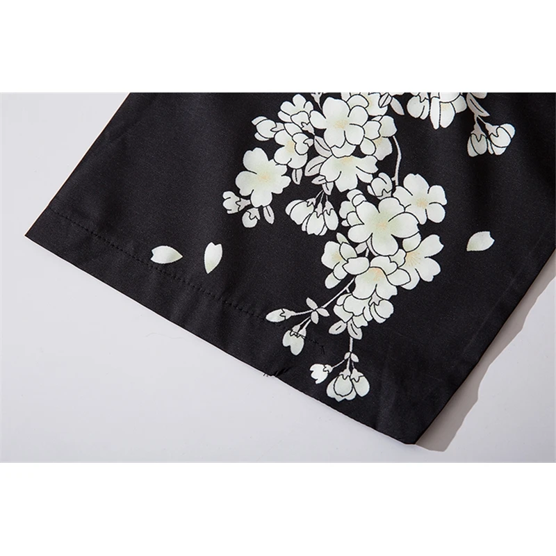 بلوزة كيمونو سوداء عصرية جديدة لعام 2025 للنساء والرجال ملابس فضفاضة هاراجوكو يابانية للجنسين كيمونو للشاطئ #5