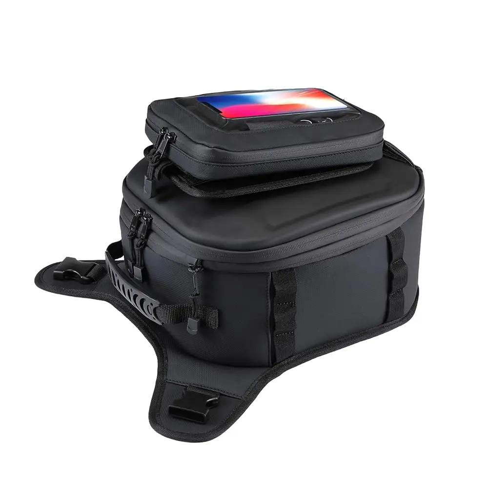

Free Shipping Motorcycle Tank Bag with Removable Phone Holder Waterproof EVA Hard Shell Expandable Tank Bag Rain Cover Compatibl