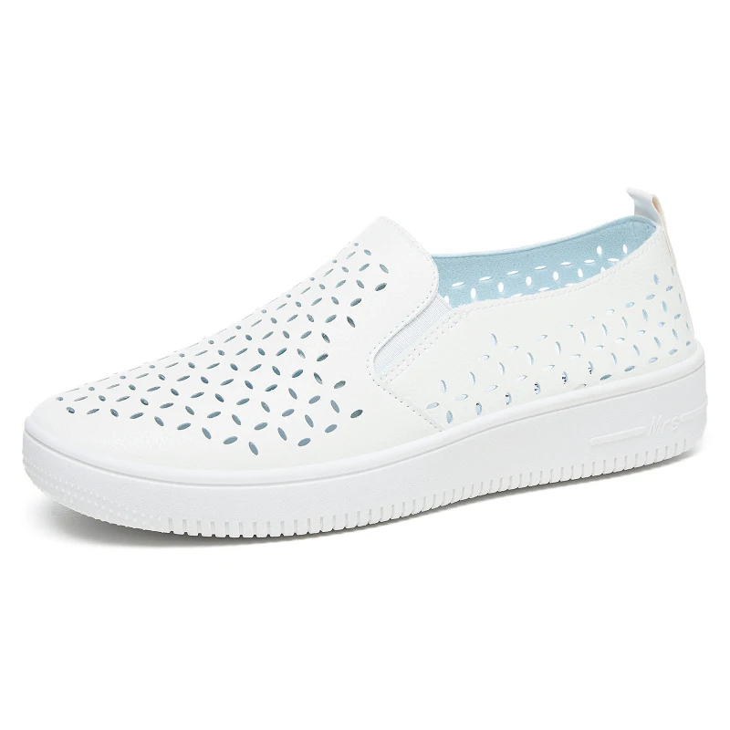 Fashion Women's Sneakers 2026 Summer Single Women Shoes Breathable Soft Flat Sole Casual White Sneakers For Ladies Breathable