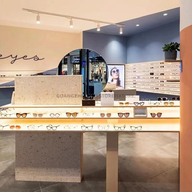 customized.Modern Optical Shop Eyewear Display Furniture Design Customized Optical Shop Furniture Custom Glasses Showcase