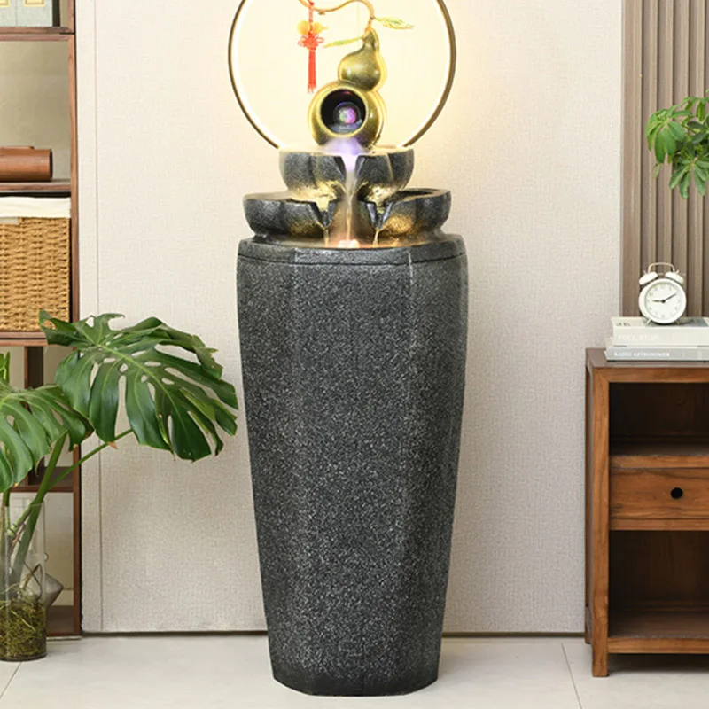 Water Rockery Indoor Fountain Home Ornament Symbolizing Wealth Home Decoration Office Indoor Fountain Simple Fuente Interior