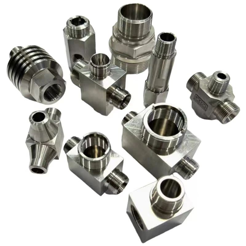 CNC machining custom stainless steel hydraulic / multi-pipe fitting multi-specification industrial connection fitting set
