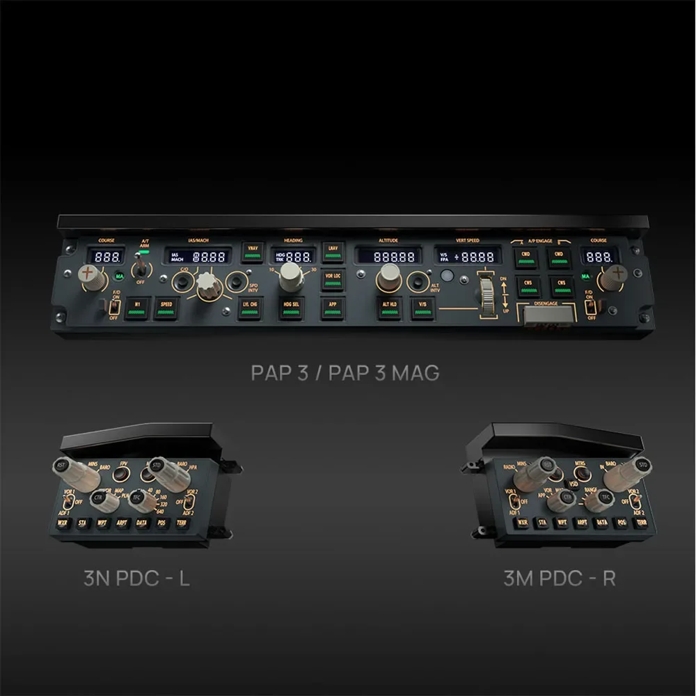 WINWING Simulador de vôo PDC 3N /PDC3M Painel de vôo esquerdo e direito Zibo PMDG iFly para X-Plane MSFS
