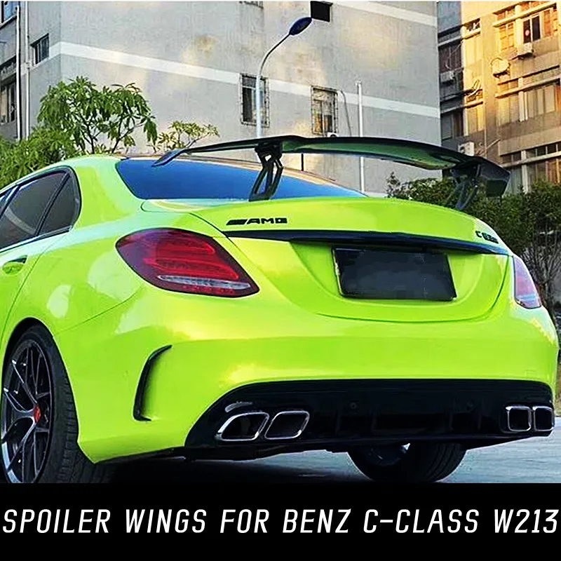 Real Carbon Fibe Rear Trunk Lid Boot GT Style Spoiler Wings For Mercedes Benz E-Class W213 E200 E260 E300 4 Door Car Accessories