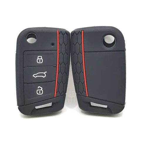 3-кнопочный силиконовый чехол с откидной крышкой, подходит для VW GOLF 7 MK7 SKODA SEAT 2014 2015 2016 FOB HULL OCTAVIA COMBI LEON IBIZA CUPTRA Case
