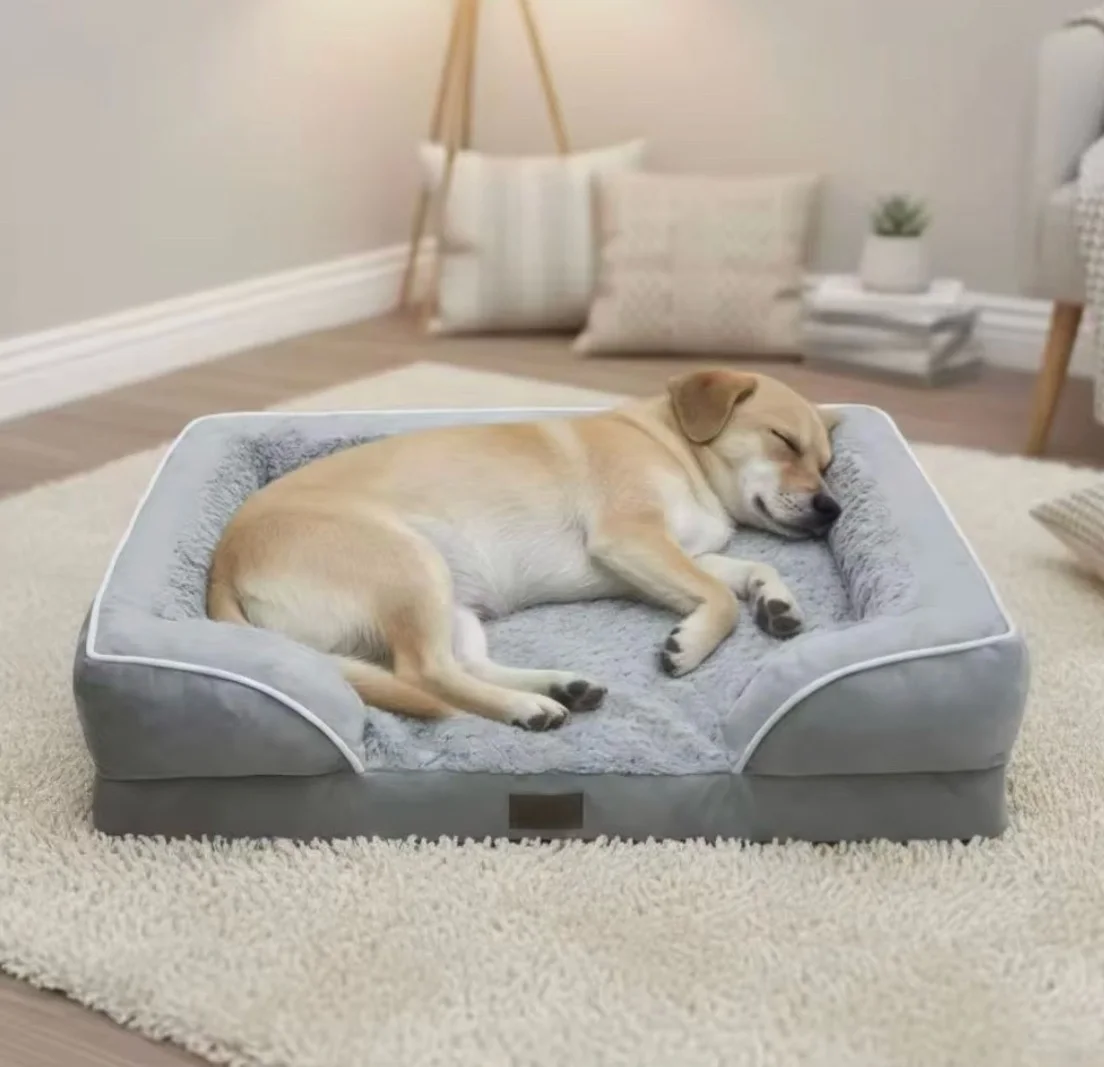 Premium Pet Bed Dog Couch Luxury Non-Slip Bottom Removable Orthopedic Large Dog Bed Washable