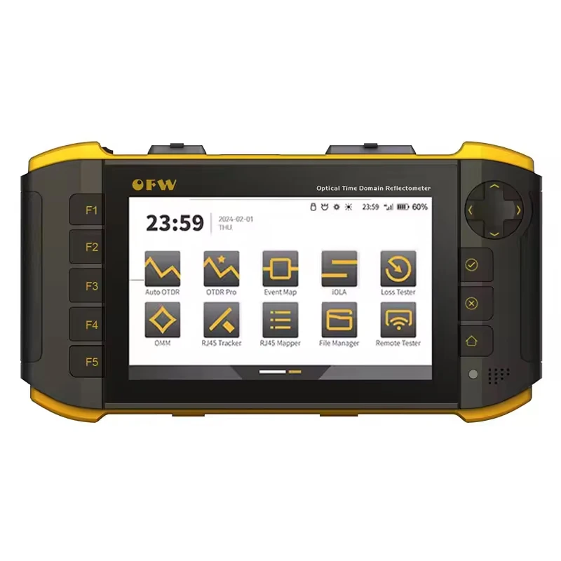2025 Mini Nuovo OTDR OFW Tester per fibra live attiva 1610nm 20dB Riflettore ottico Riflettometro Touch Screen iOLA OPM VFL Mappa eventi