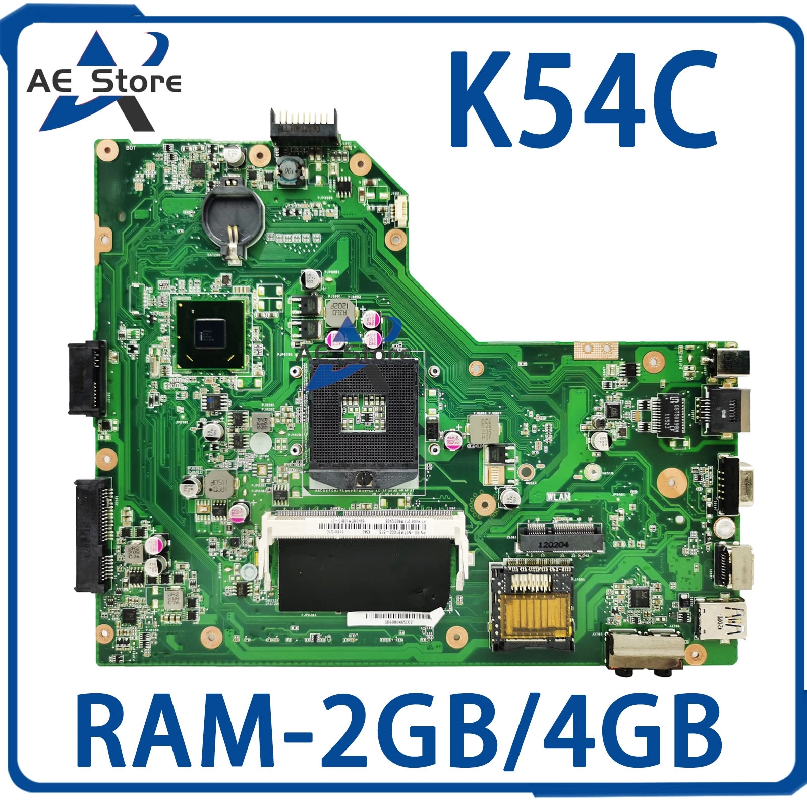 

Notebook K54C Mainboard For ASUS X54C Z54C A54C X54C Laptop Motherboard I3-2310M/Support i3 i5 2G/4G/RAM Maintherboard