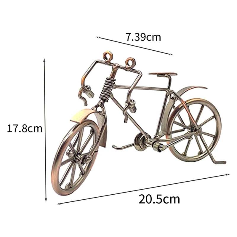 2 قطعة نموذج دراجة ريترو دراجة نموذج دراجة معدنية ديكور المنزل سطح المكتب الحلي