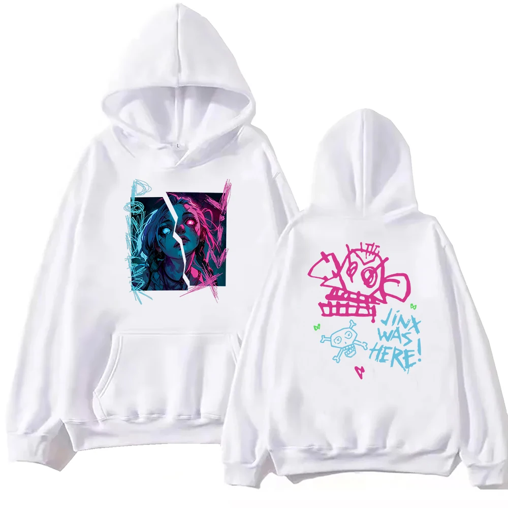 Arcane Broken Jinx Graffiti Art Hoodie Harajuku Pullover Tops Sweatshirt Fans Gift