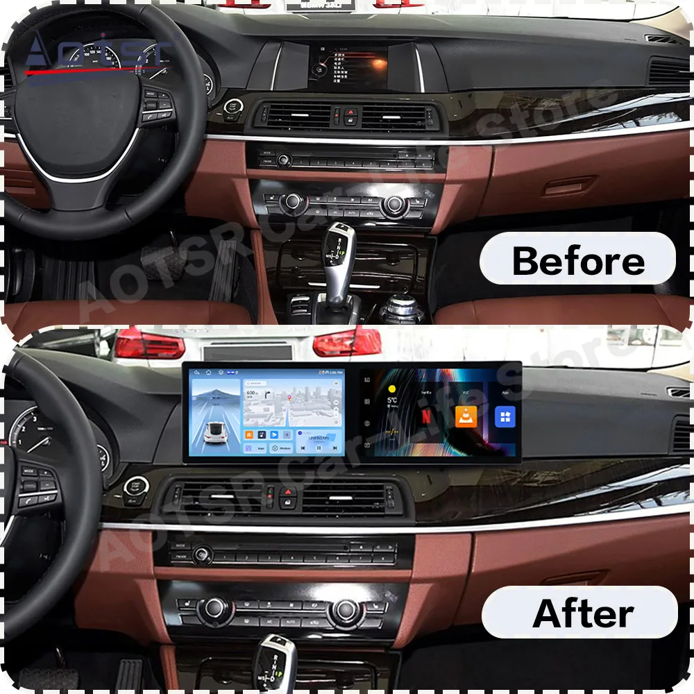 Upgrade  Voice Multimedia Receiver Android Auto For BMW 5 Series 2010-2017 GPS Navigation Automotive Stereo Car Radio Head Unit