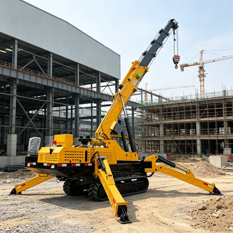 Spider Crane Diesel Electric Mini Spider Crane Crawler Hydraulic Crane For Narrow Space Glass Curtain Wall Installation