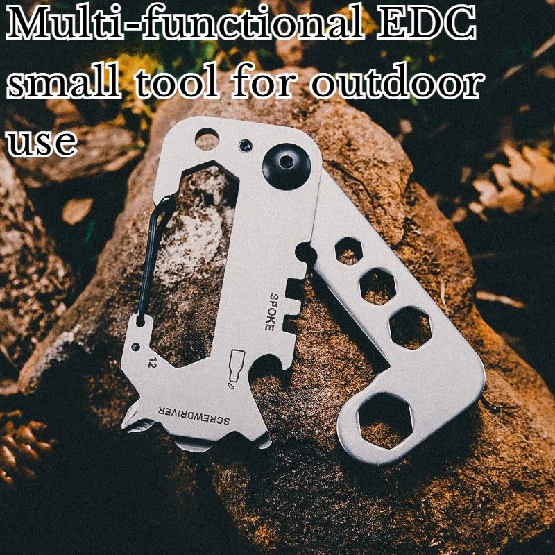 

Multi-functional EDC Small Tools Outdoor Camping Key Chain Bottle Opener Screwdriver Folding Wrench Emergency Survival Tools