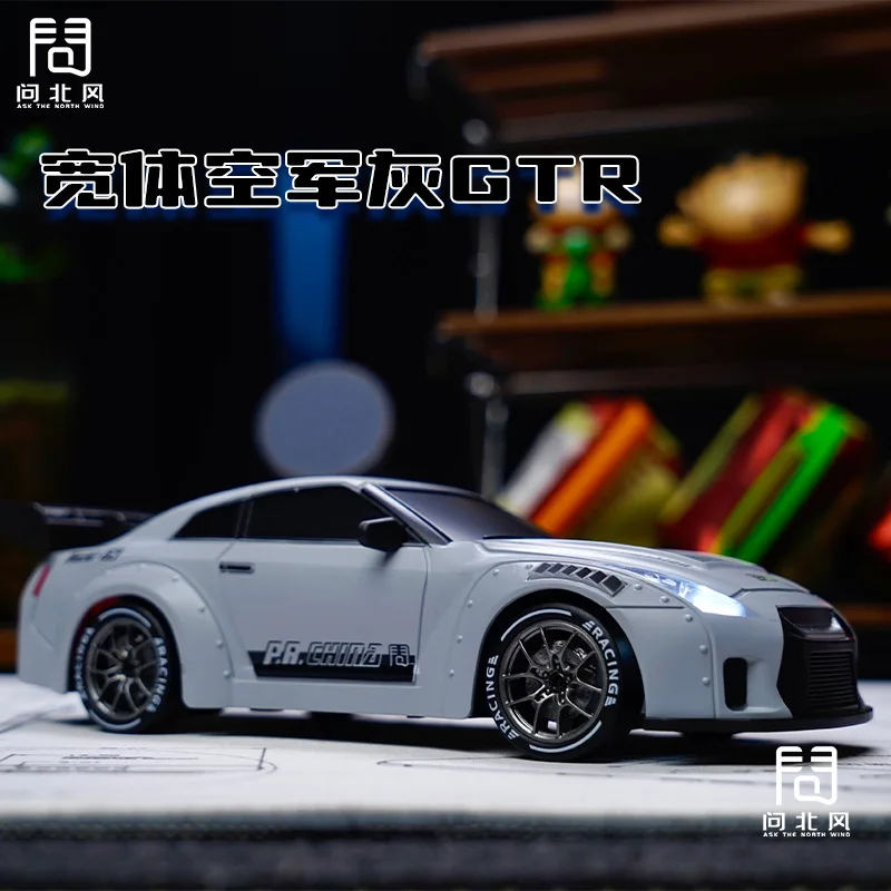 リモートコントロールドリフトカー,高性能,パワフルなフルスロットル,タイヤ付きrc車両,ロードバリア,4wd,1/20スケール