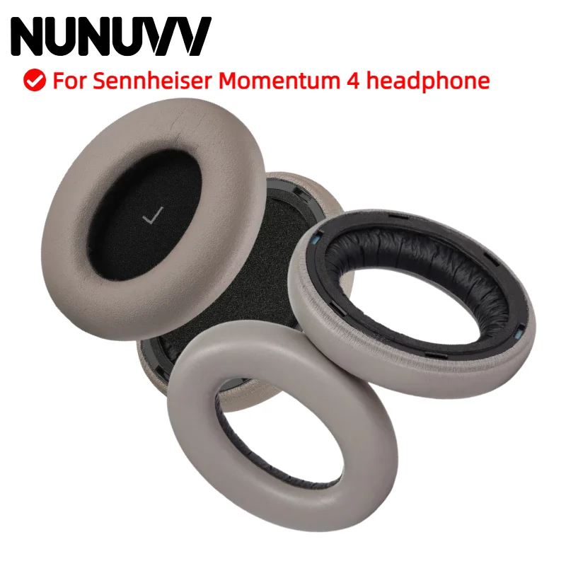 

NUNUVV Ear pads for Sennheiser Momentum 4 Earmuffs Headphones Mesh Foam Protein Leather Ear Cushion Accessories