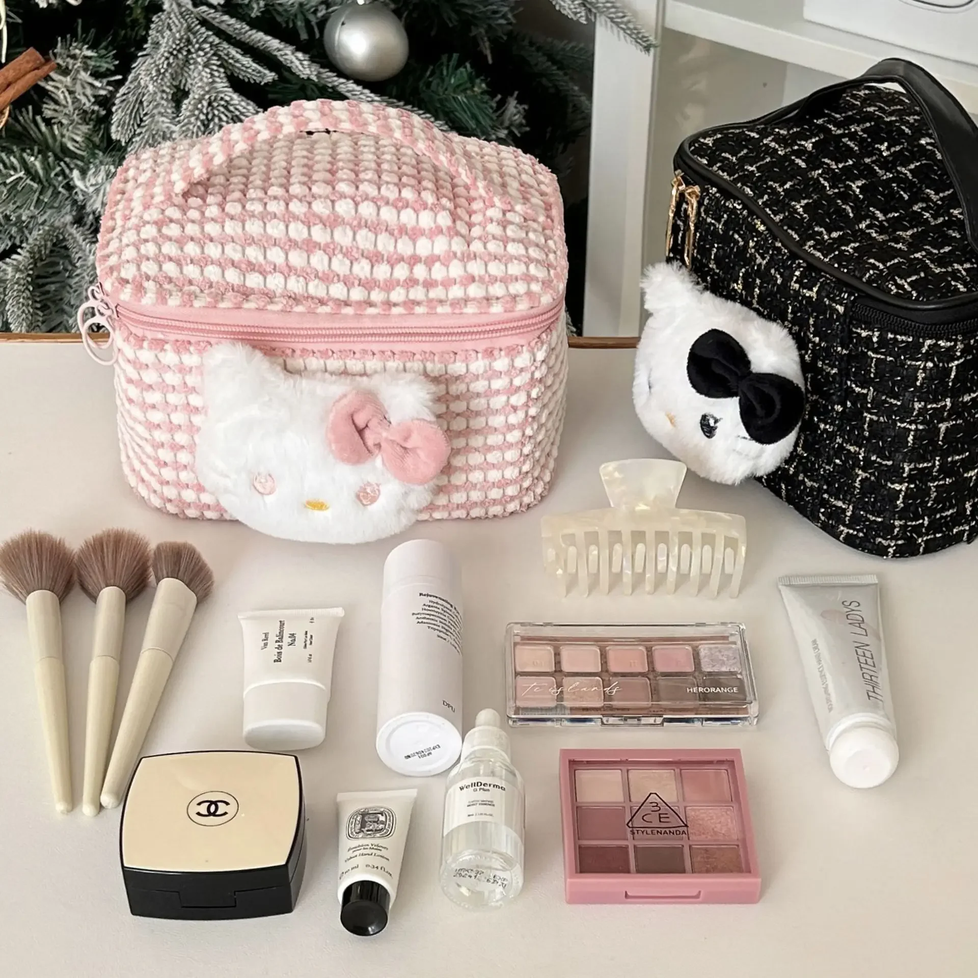 Hello Kitty 2025 nieuwe make-up tas grote capaciteit handtas reisorganisator draagbare waskit opslag Kawaii cosmetische vrouwen cadeau