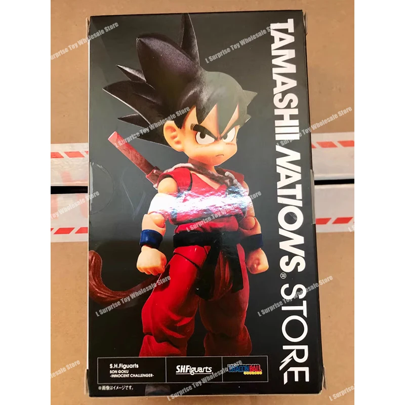 Bandai Dragon Ball S.H.Figuarts Shf Son Goku Children Innocent Challenger Anime Action Figure Model Custom Toys Gifts